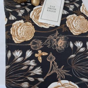 Gold Roses on Black