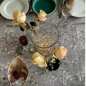 Grey Linen Voile - Tablecloth