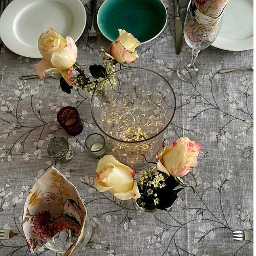 Grey Linen Voile - Tablecloth