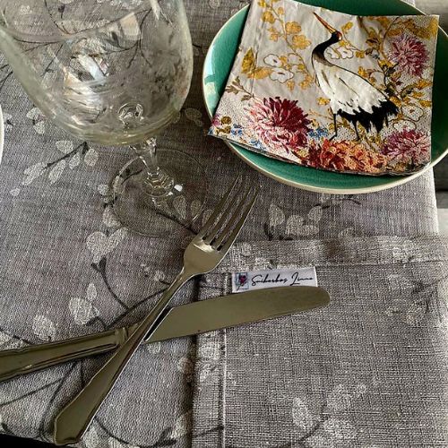 Grey Linen Voile - Tablecloth - Image 2