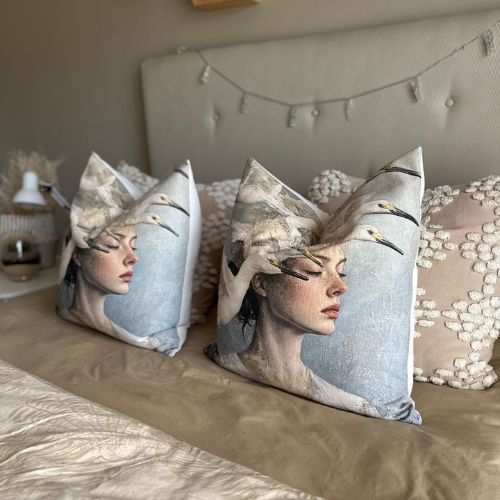 Women with Birds - Pillow