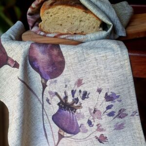 Purple Seed Pod - Tea Towel / Bread Cloth